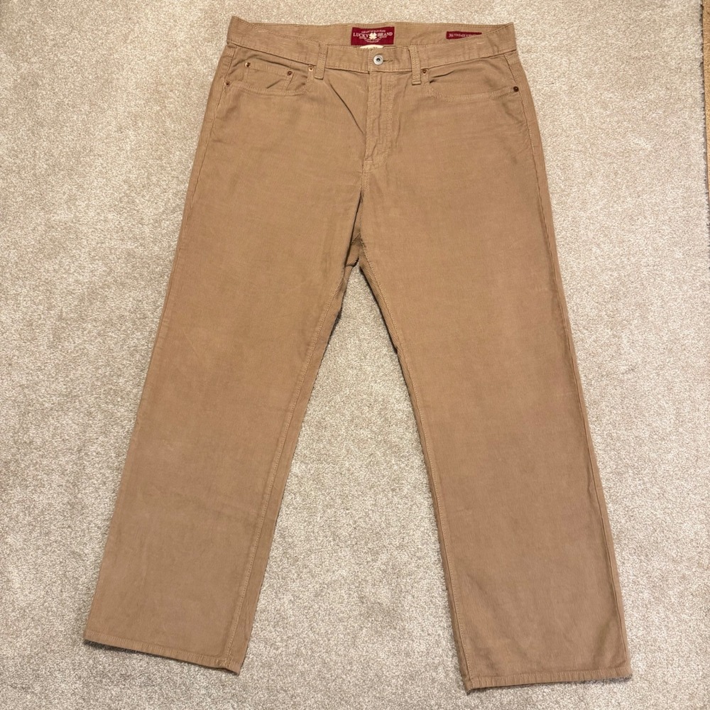 Lucky Brand Corduroy‎ Pants Mens 36x30 Tan 361 Vintage Straight Khaki